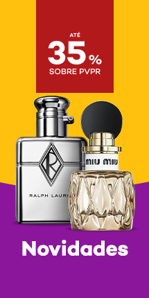 Novidades de Perfumes com destaque promocional de at&eacute; 35% sobre pre&ccedil;o de Venda ao P&uacute;blico Recomendado